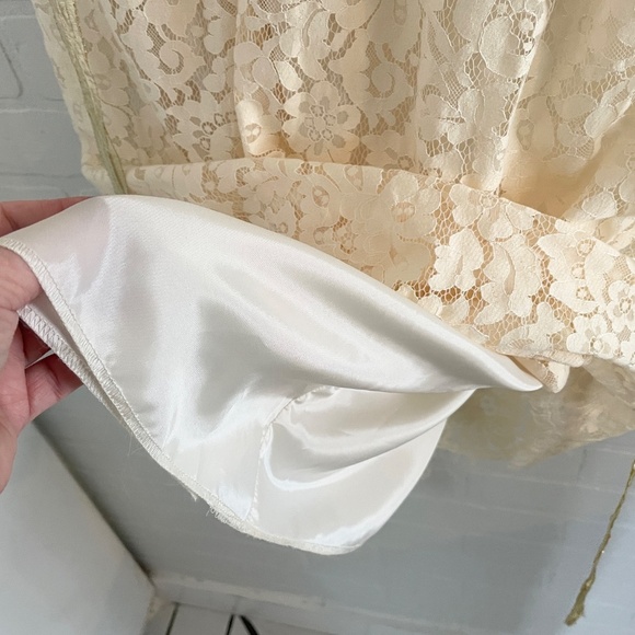 NWT Anna Sui Anthropologie Lonoke Crochet Ivory Cream Lace Sheath Dress Size 0 - Picture 9 of 16